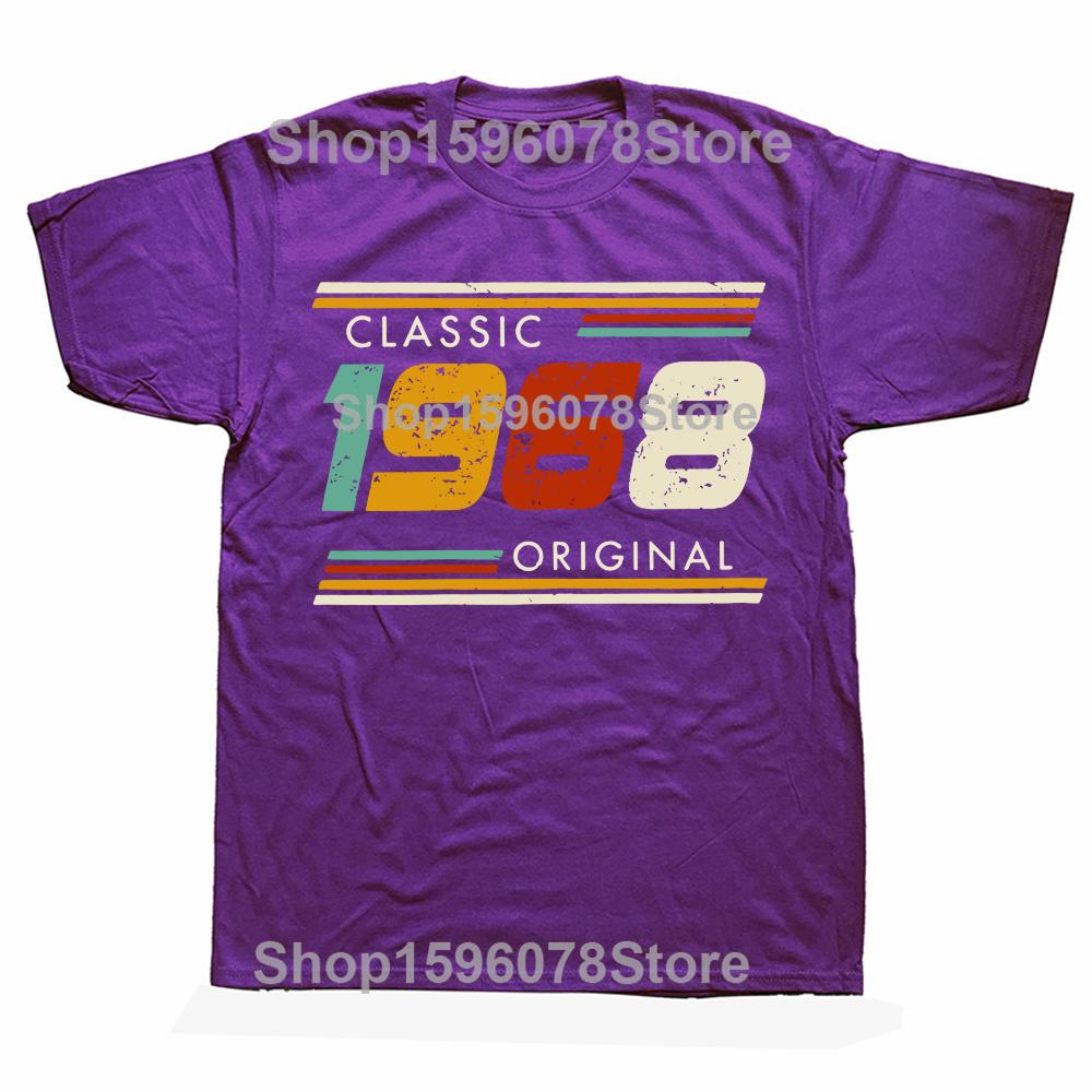 Funny Vintage 1986 T Shirts Summer Style Graphic Cotton tshirt Streetwear Birthday Gifts Tshirt Men Clothing Oversized Tees