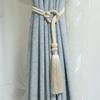 Yousheng Natural Wood Bead Curtain Strap with Tassel Ring Decorative Holdbacks Living Room Curtain Tie Home Decor