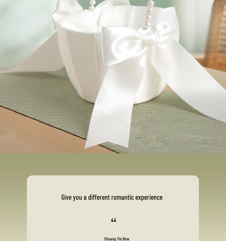 Wedding Car Flower Basket for Newlyweds - Handheld Bow & Small Flowers for Flower Girls