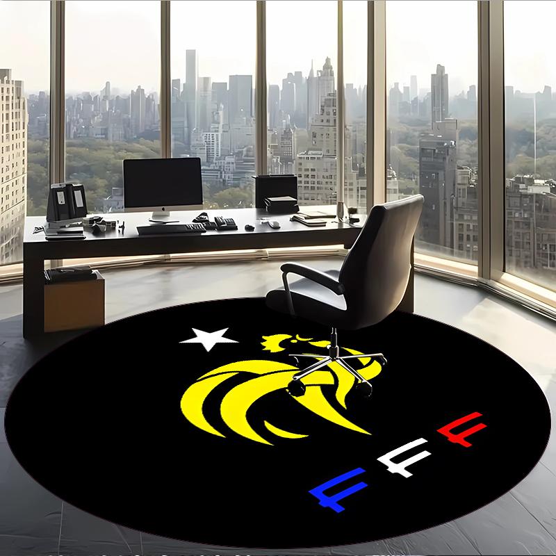 Federation Francaise De Football (1) Round Office Rug Decorative Floor Rug for Office Bedroom Living Room and Home Space