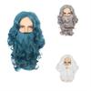 Synthetic Beard and Wig Sets Short Gray Old Man Curly Wig Costume Zeus Cosplay Suit Grey for Men Carnival Christmas Party