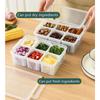 1 Set of Multi-functional Transparent Box Detachable Six-compartment Food Storage Box Partition Design Kitchen Refrigerator Fruit Preservation Box