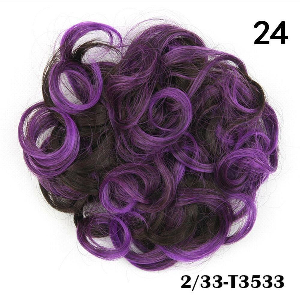 Эластичный парик, резинка для волос, вьющиеся волосы, резинка для волос, пучок, кудрявый растрепанный шиньон, наращивание волос