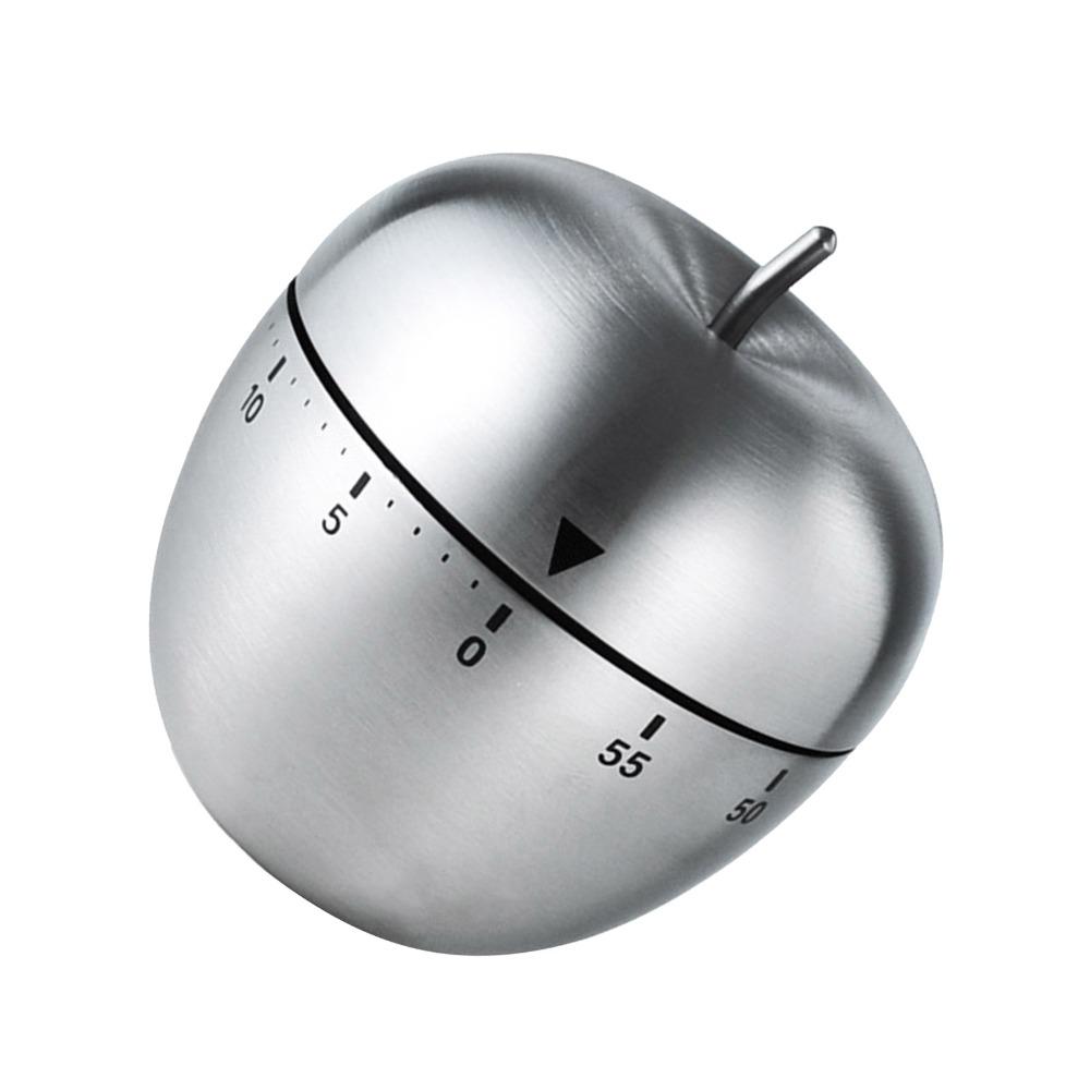 60 Minutes Mechanical Kitchen Timer Stainless Steel Manual Cooking Timer Cooking Baking
