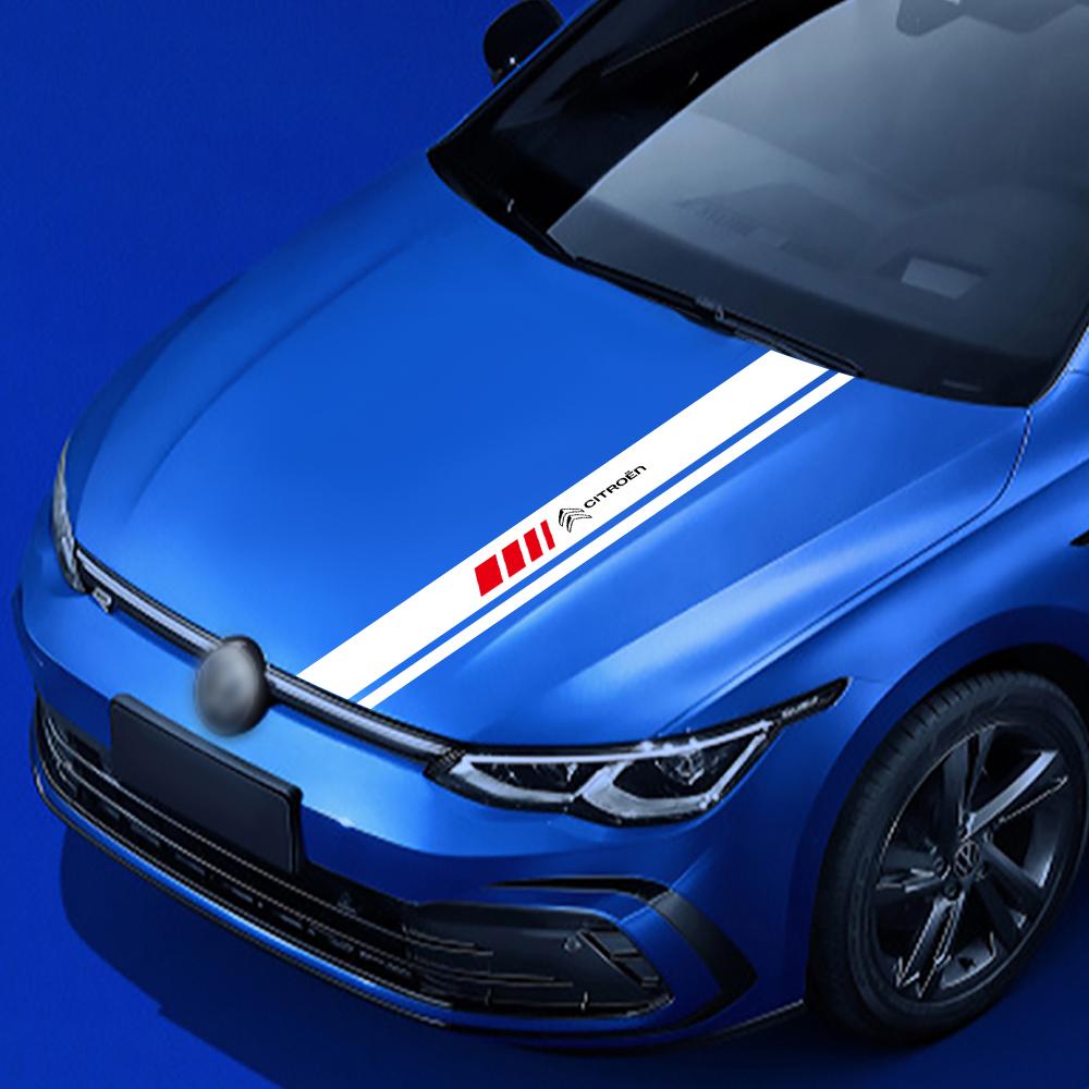 Car Hood Sticker Personalized Stripe Auto Body Decals Car Tuning Stickers For Citroen C1 C3 C4 Picasso C5 C6 VTS C-ELYSEE C5 C6