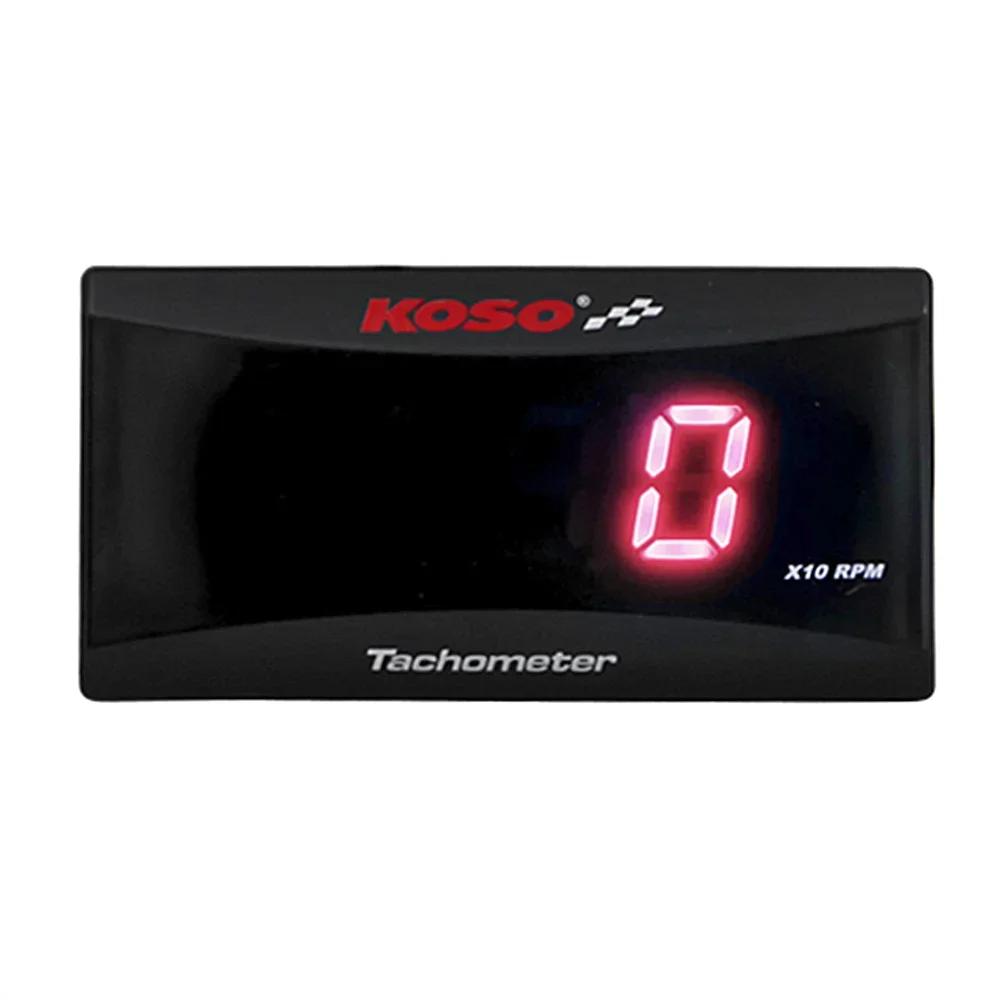 Koso Мини-тахометр Цифровой квадратный ЖК-дисплей Тахометр Часы Тахометр для гоночного мотоцикла BMW YAMAHA KAWASAKI