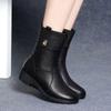 High Quality Shoes Female 2025 New Winter Plush Warm Women's Boots Comfortable Wedge Ladies Mid-calf Boots Botas Altas Mujer