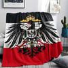 1PC German Empire Print Flannel Blanket, High quality Comfortable for All Seasons, Home Decor, Warmth and Comfort, Perfect for Christmas Gifts
