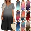 Womens Casual Short Sleeve Jumpsuit Fashion Top Jumpsuit Shorts Rompers With Pockets
