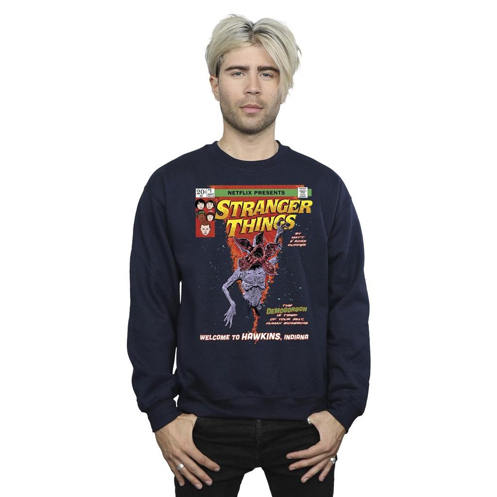 Netflix Mens Stranger Things Comic Cover Sweatshirt