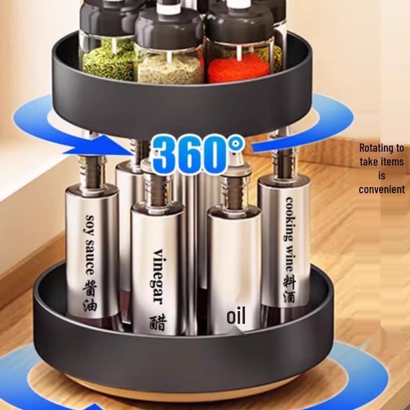 Вращающийся органайзер для специй на кухню