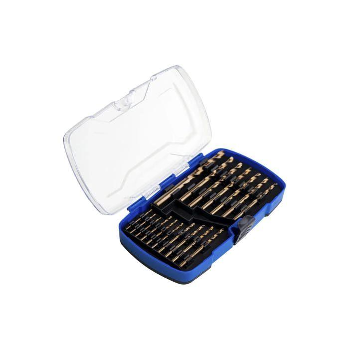 Set de forets cobalt 17 pièces - Métal, acier inox, haute performance
