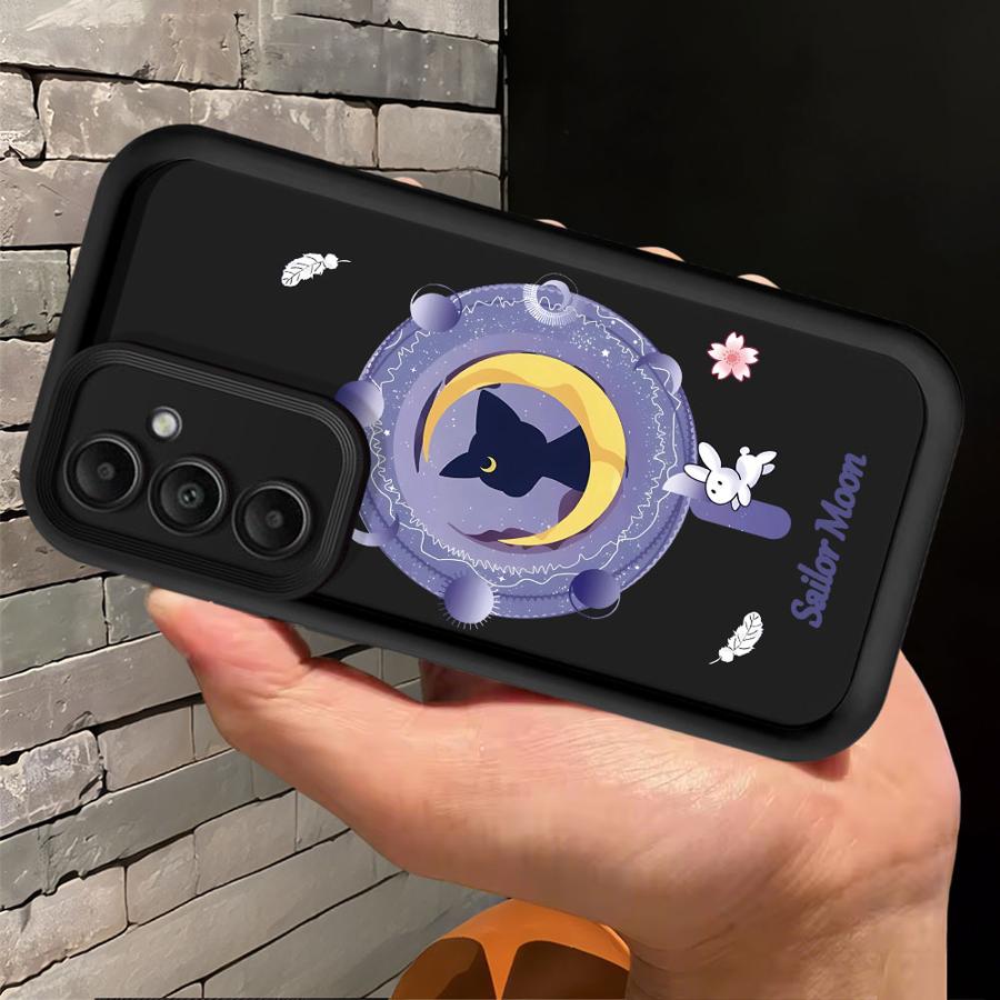 Sailor Moon Cat Manga Phone Case for Samsung Galaxy A54 A53 A06 A25 A35 A73 A72 A71 A55 A15 A52 A51 Soft Shell