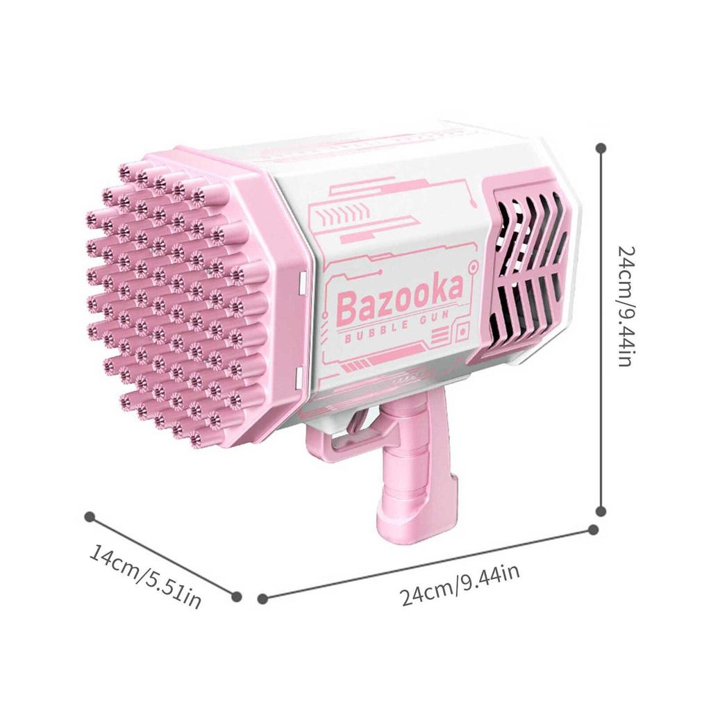Ракетный пистолет для пузырей, 69 отверстий, машина для мыльных пузырей, автоматическая воздуходувка с легкими игрушками для детей