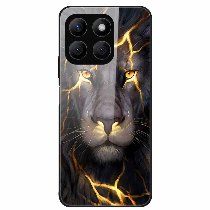 For Honor X8C Case Tempered Glass Hard PC Back Shell for Honor X8C 4G Phone Cases Bumper Covers for HonorX8C X 8C Fashion Shells