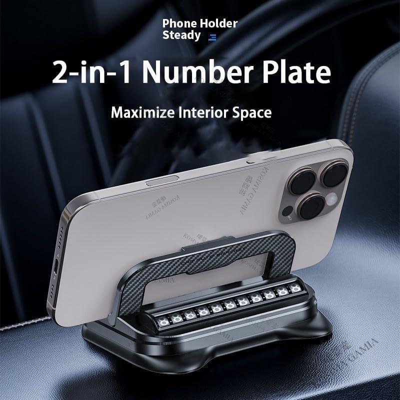 Car Phone Mount Universal Dashboard 360 Degree Rotation Phone Stand Mobile Phone Holder With Number Plate Car Accessories