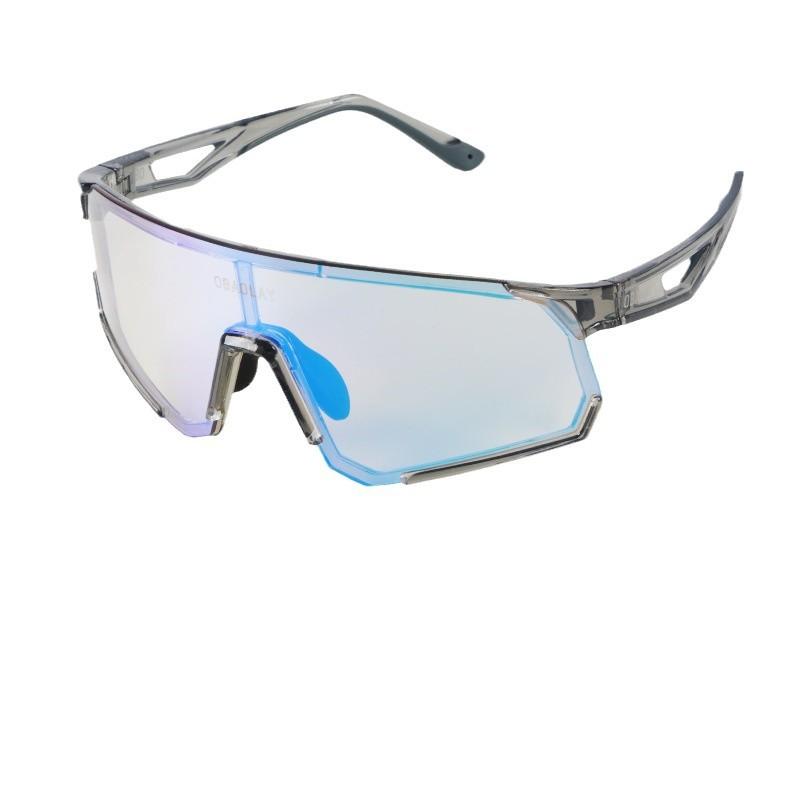 Oubao's Color-Changing Sports Glasses for Outdoor Cycling and Running, Anti-Glare, Sun Protection, High-End Sunglasses for Men and Women