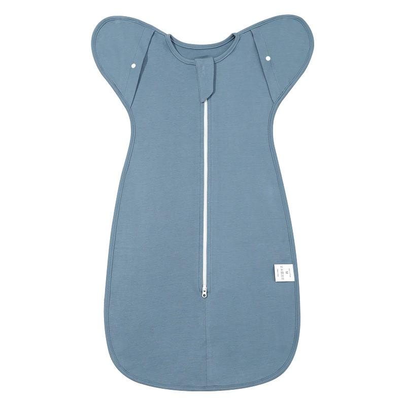 Baby Cotton Swaddle Blanket Newborn Sleep Sack Wrap Arms Up Design Stretchable Sleeves