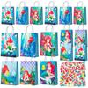 Mermaid Party Favor Bag,Mermaid Party Bag-24pcs Mermaid Gift Bag, Mermaid Candy Bag&50pcs Mermaid Stickers for Kids Mermaid Party Decorations Supplies
