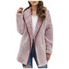 Women's Fashion Fall Winter Thick Plush Long Sleeve Pocket Jacket Top