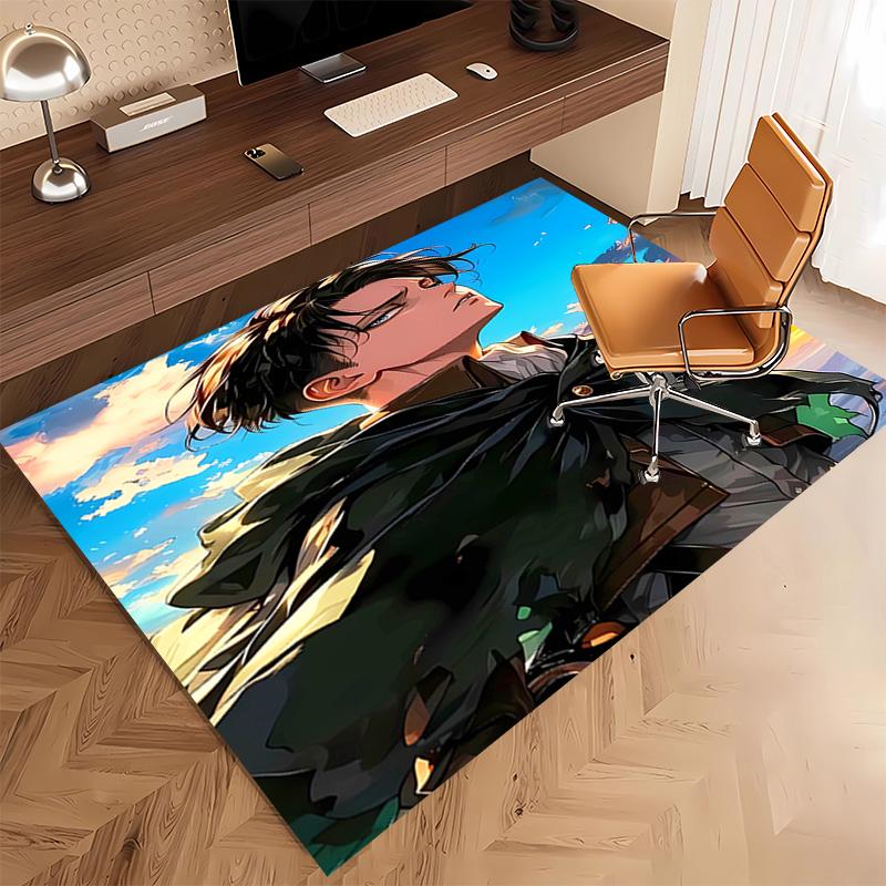 1pc Attack on Titan2 Print Area Rug - Soft, Washable Non-Slip Indoor Mat, Living Room, Home Office Decorative Rug,Office Decorative