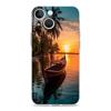 Летний закат на морском побережье Чехол для телефона iPhone 16 15 14 13 12 11 Pro Max Mini X XS SE 7 8 Plus 16E Ударопрочный Мягкий Чехол