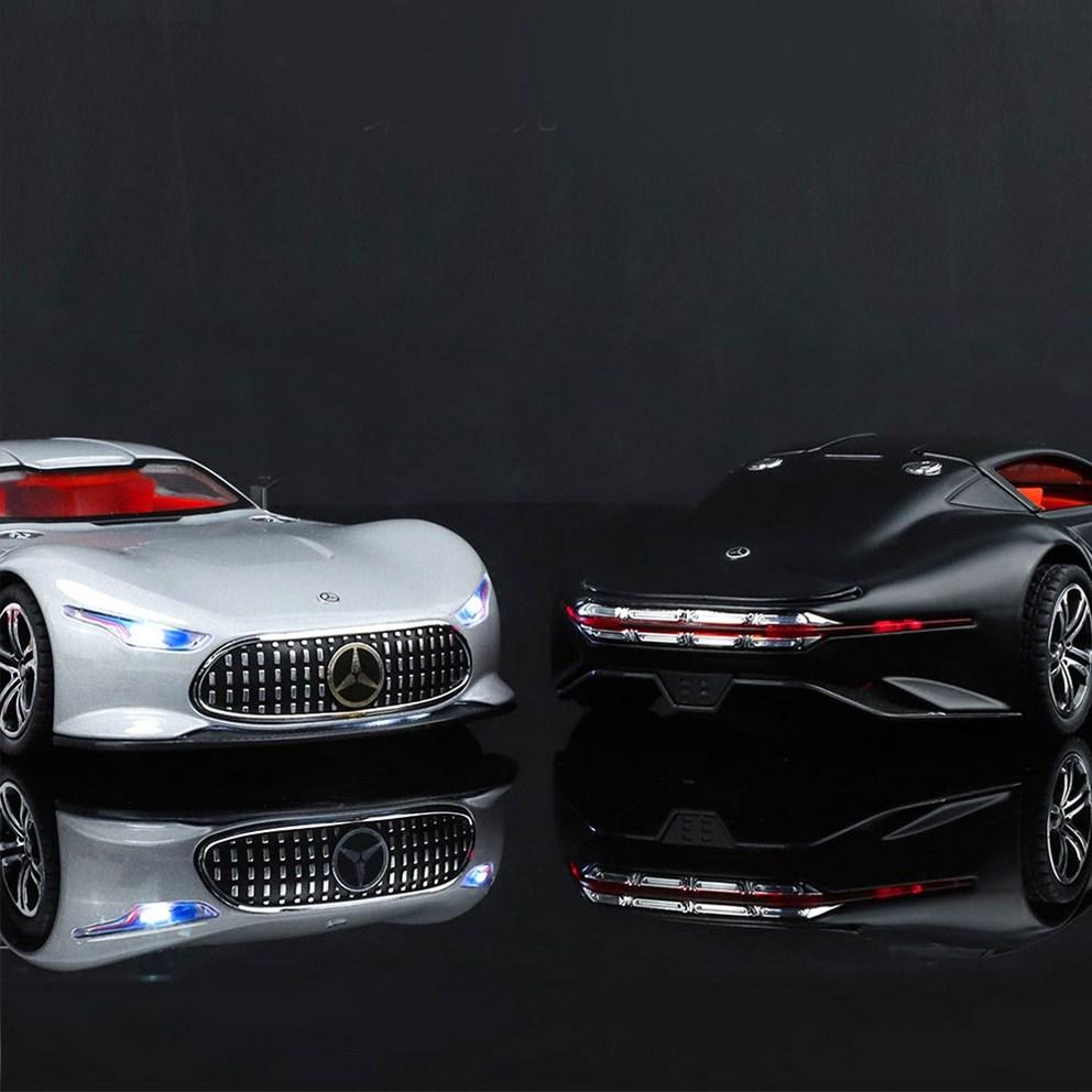 Mercedes-Benz AMG Vision Gran Turismo 1:24 Литая модель гоночного автомобиля из сплава с механизмом обратного хода, глянцевый черный