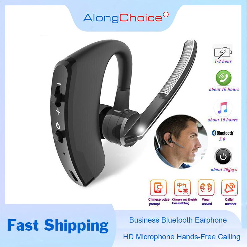 Бизнес Bluetooth-наушники с длинным HD-микрофоном, беспроводные наушники с шумоподавлением для водителя, спортивная гарнитура для Xiaomi Huawei Iphone