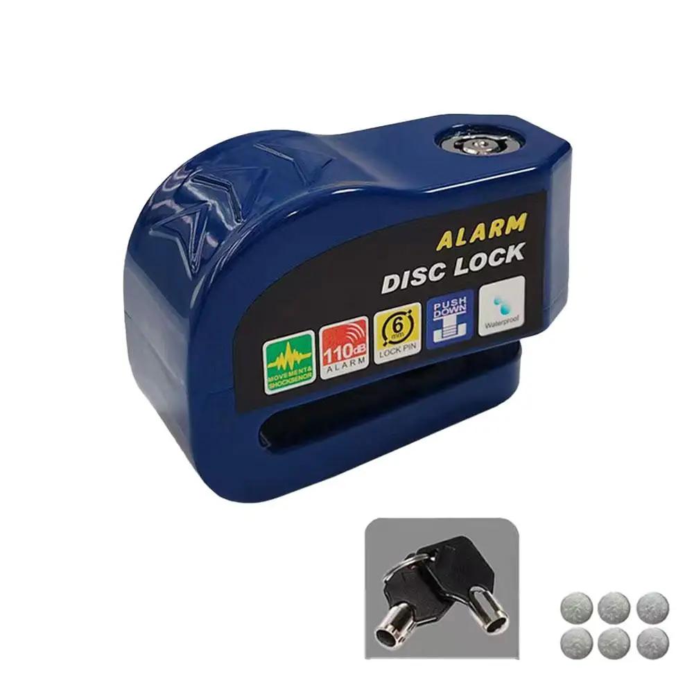Мотоциклетный велосипедный замок-сигнализация, защита безопасности, навесной замок, диск, алюминиевый сплав, противоугонный, напоминающий трос, сумка для мотоцикла U7D9