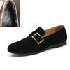 Флисовые туфли Doudou Мужские кожаные туфли Кожаные туфли Мокасины с одной педалью Туфли из матовой кожи с пятнами