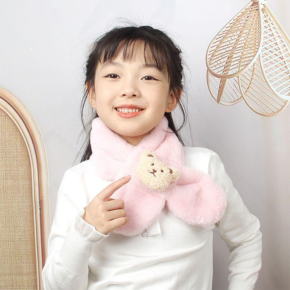 Thick Kids Winter Scarf Plush Baby Shawls Fashion Neck Warmer Outdoor