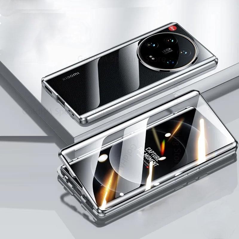 Cover For Xiaomi 15 Ultra 14 Pro Tempered Glass Phone Case For XIAOMI Mi 14 Ultra 13 12 12S 15 Pro 360° Double Sided Film Magnetic Clear Flip Cover