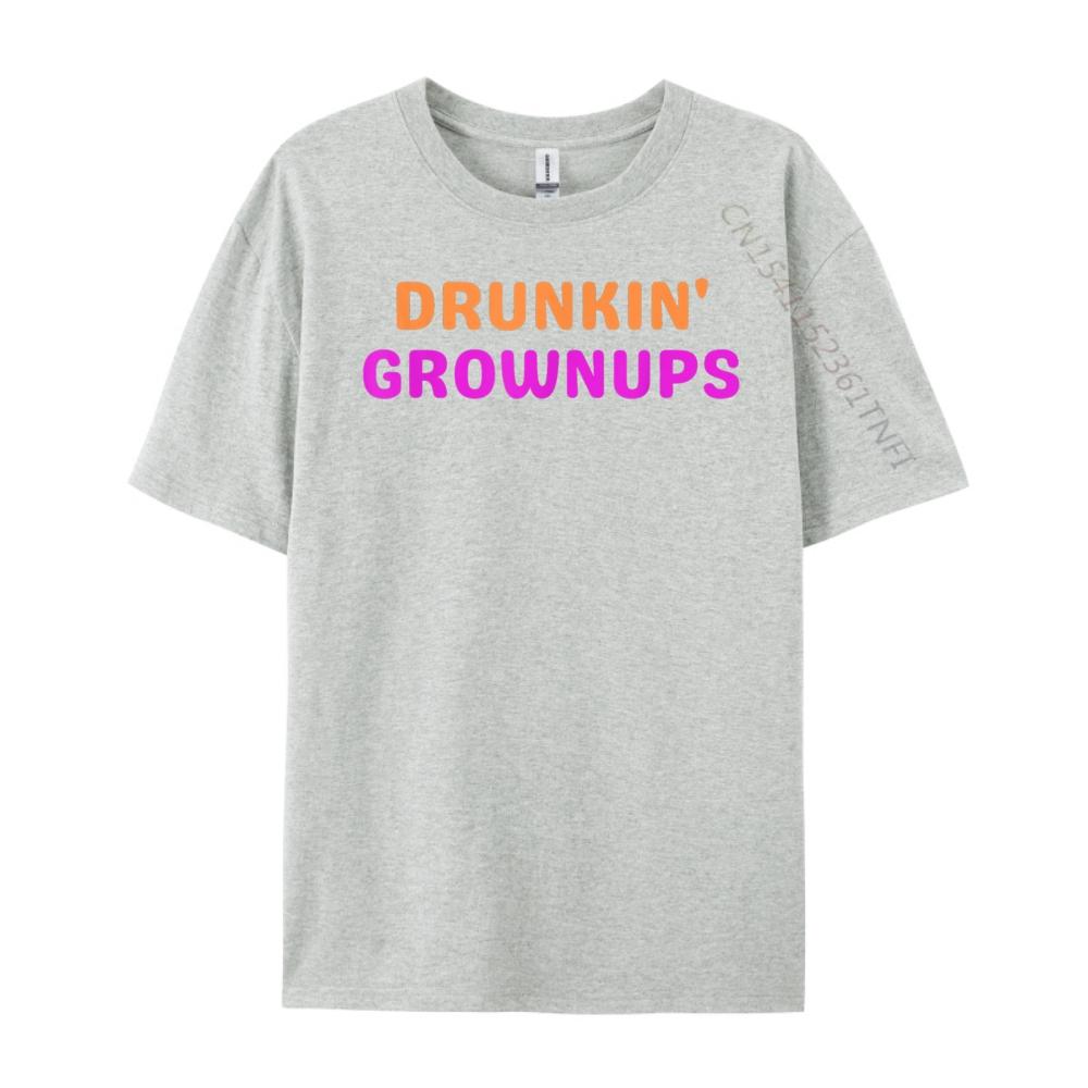 Drunkin Grownups Mens Clothing 2024 Luxury Brand Graphic Tees Men Printed T-Shirt