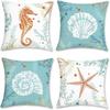 Oceanic Dreamy Fantasy, Underwater Sprite PillowcasesBedroom Sofa Decorative Cushion Cover with Zipper Pillowcase