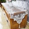 European Table Runner White Gold Lace Tassel Table Runners Luxury Dinner Tea Tablecloth Wedding Tables Decor Home Textile