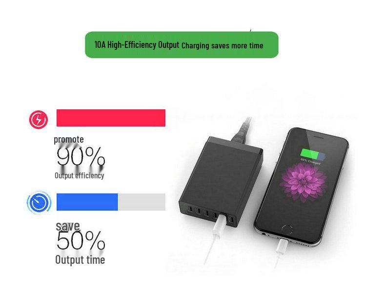 Многопортовое USB-зарядное устройство для телефона 60 Вт, 5 В/12 А, горячая модель