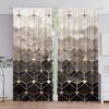 2pcs Marble Pattern Curtains Decorative Window Drape Window Treatments For Bedroom Living Room Home Decoration Room Decoration