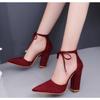 Coarse Heel Bag Head Sandals Women's Summer Thin Pointed High Heels Straps Large Size Fashion Women's Shoes