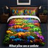 Dinosaur Theme Custom Text Or Name 3Pcs Bedding Set,1 Flat Sheet & 2 Pillowcases Personalized Home Bedding