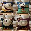 Наволочка Cuphead Защита от пылевых клещей Невидимая молния Шелковистый короткий плюш Наволочка для диванной подушки