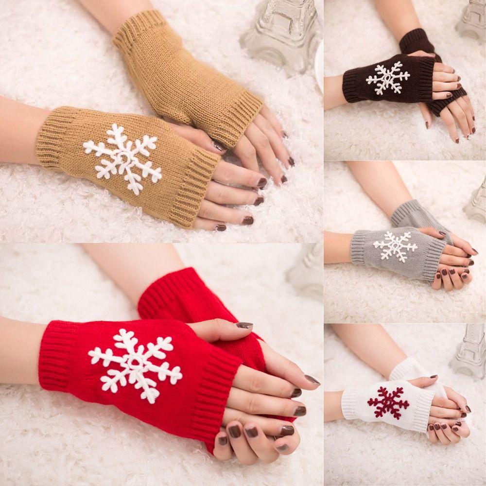 Soft Knitted Gloves Keep Warm Mittens Fashion Half Finger Gloves Men Women
