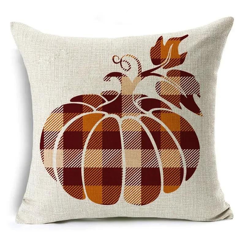 Thanksgiving Pillowcase Hello Autumn Sofa Car Pumpkin Cushion Cover Home Decoration 4545