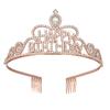 European and American Fashion Crowns with Letters "happy Birthday" Crown Hair Bands Crystal Headwear Hair Accessories Party Supplies