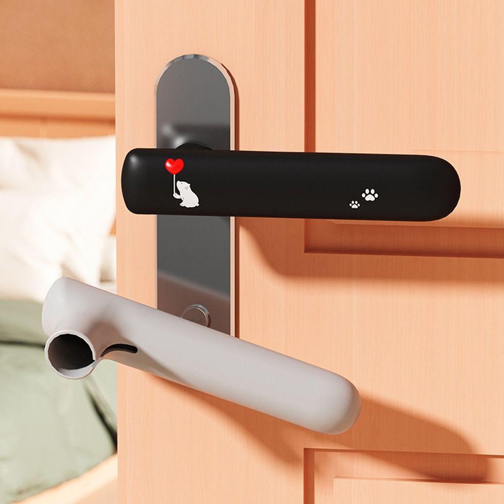 Anti-collision Door Knob Cover Silicone Protective Pad Cute Baby Safety Sleeve Protector for Home