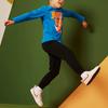 Nike Футболка с круглым вырезом и длинными рукавами с буквенным принтом, детские топы, светло-голубого цвета DV4408-406