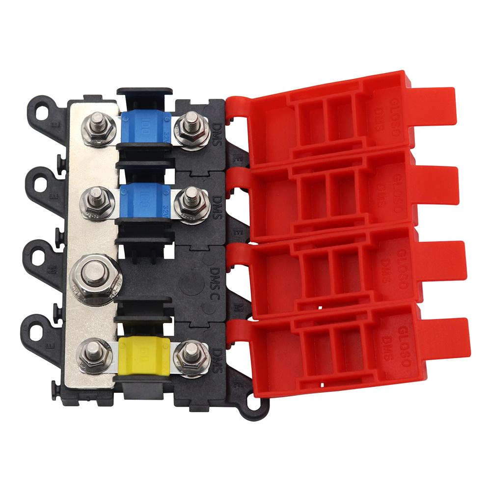 Distribution Block 1 In 3 Out 3-Way Fuse Holder With Fuse 30A 60A 100A