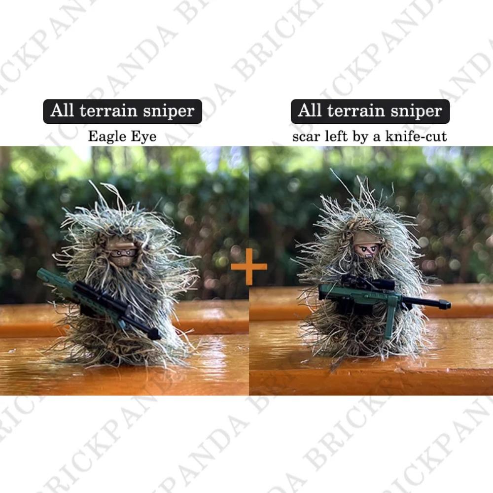 Military All-Terrain Sniper Camouflage Clothing Building Blocks Soldier Figures Weapon AWM Gun Parts MOC Game Bricks Kids Toys