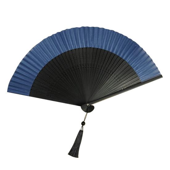 Folding Fan with Tassel Hollow Out Faux Silk Bamboo Stronge Hinge Chinese Vintage Style Photo Prop Party Decoration Supply Classical Dance Prop