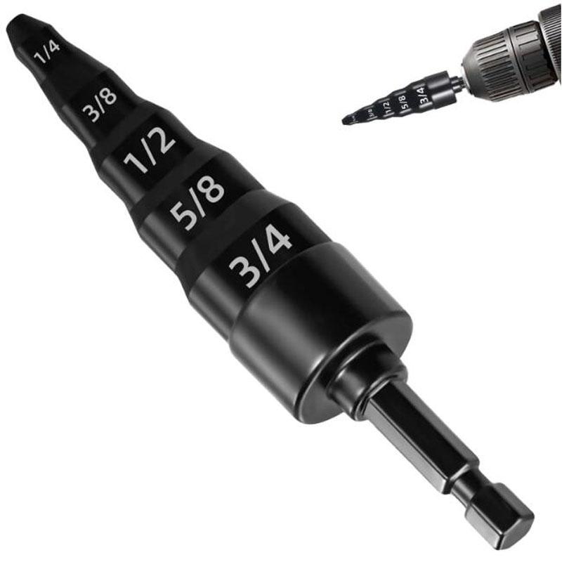 Инструмент для развальцовки 5 в 1 Расширитель медных труб для кондиционера Набор развальцовочных сверл с шестигранным хвостовиком, с насадками 1/4, 3/8, 1/2, 5/8, 3/4