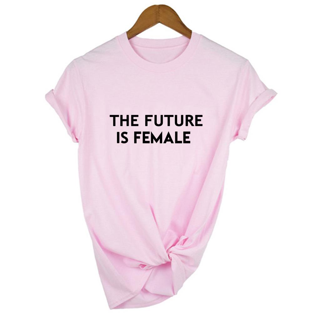 The Future Is Female Print Women Tshirt Summer Casual T Shirt For Lady Girl Top Tee